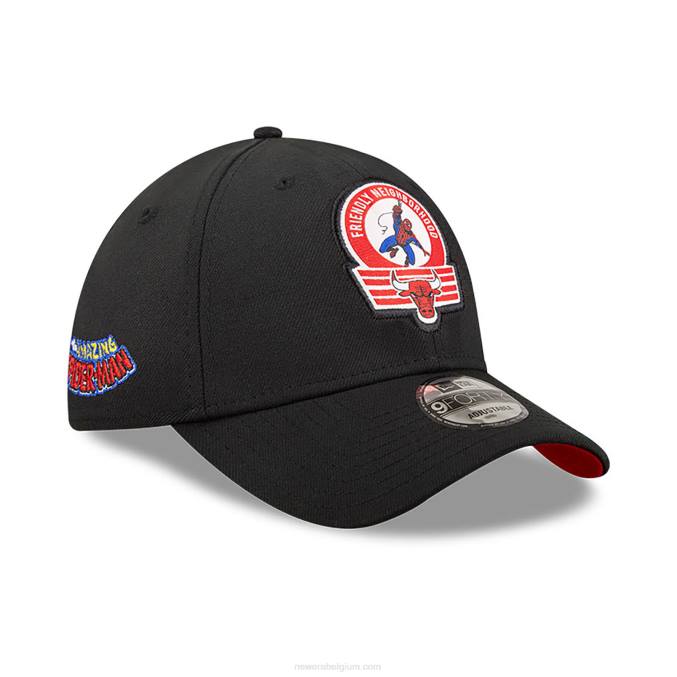 New Era chicago bulls nba x marvel spider-man zwarte 9forty verstelbare pet BT241562