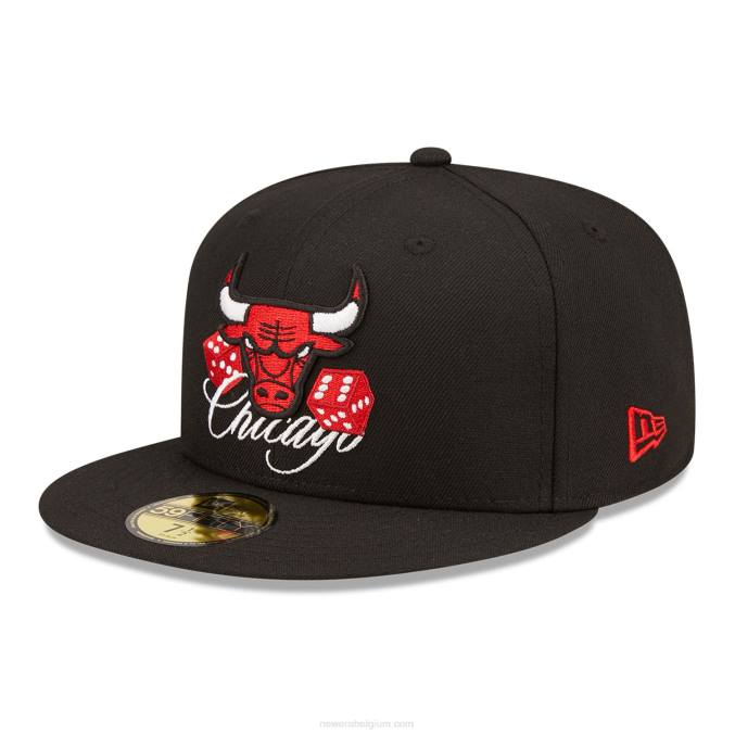New Era chicago bulls roller zwart 59fifty getailleerde pet BT241414