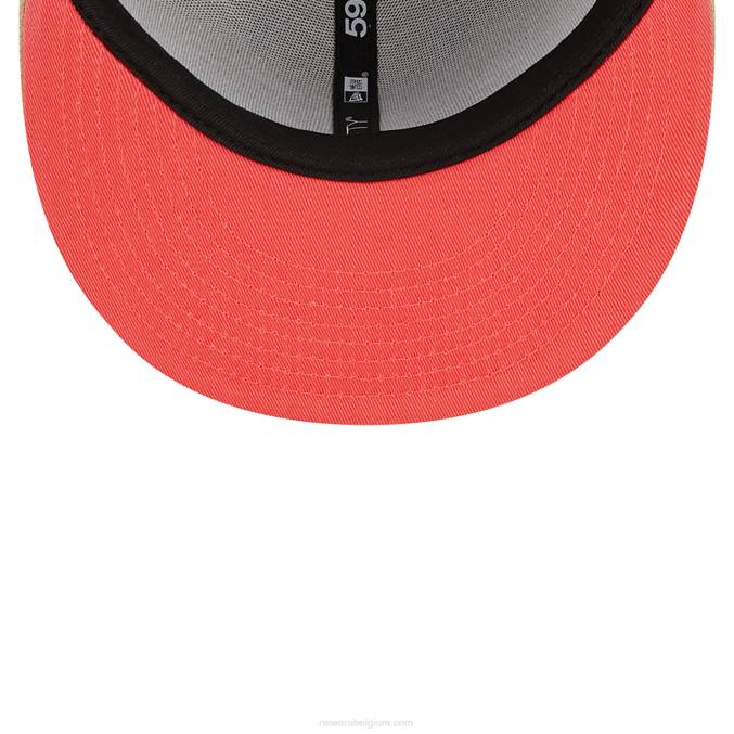 New Era chicago bulls team neonbeige 59fifty getailleerde pet BT24688