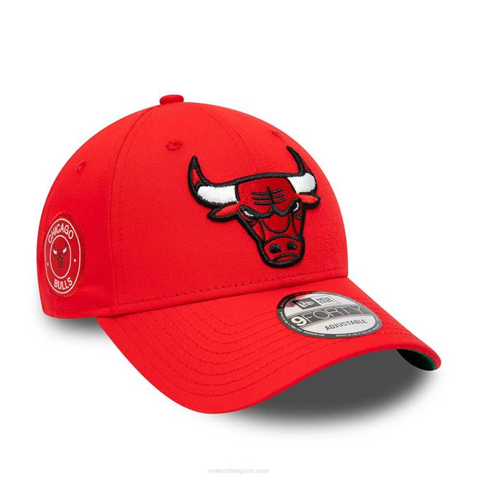 New Era chicago bulls team patch rode 9forty verstelbare pet BT241745