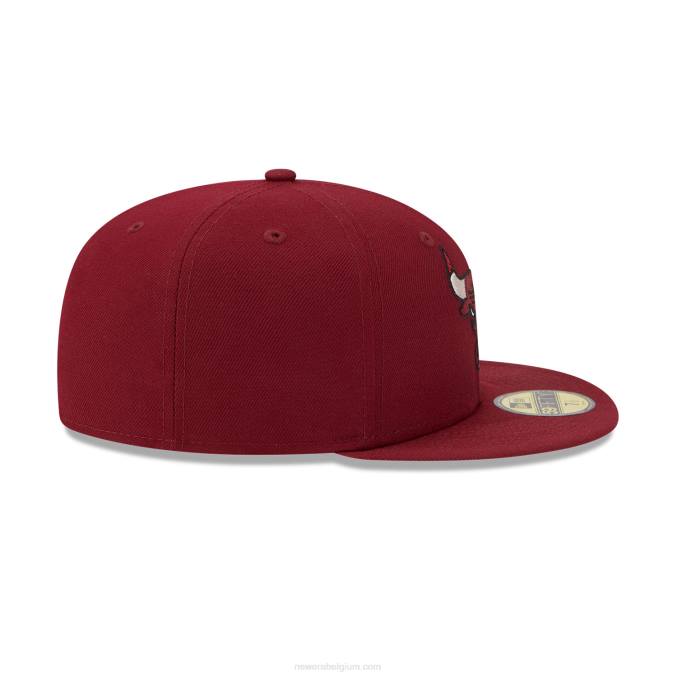 New Era chicago bulls twilight fantasy donkerrode 59fifty getailleerde pet BT241120