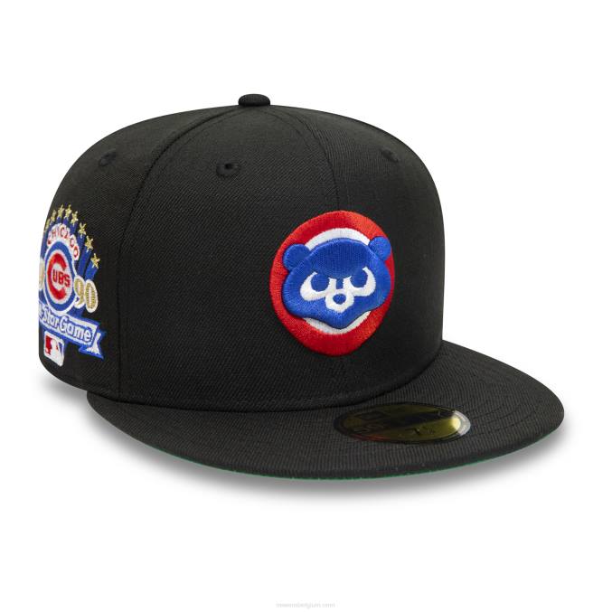 New Era chicago cubs 1990 all star game zwarte 59fifty getailleerde pet BT24287