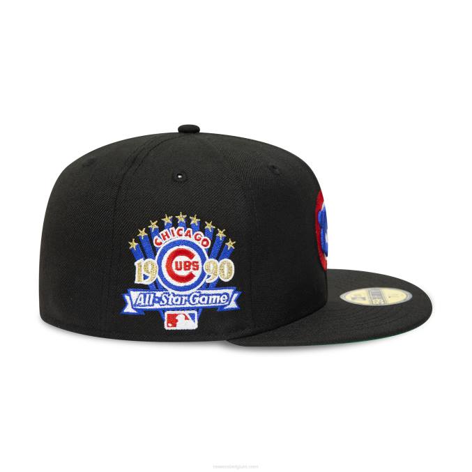 New Era chicago cubs 1990 all star game zwarte 59fifty getailleerde pet BT24287
