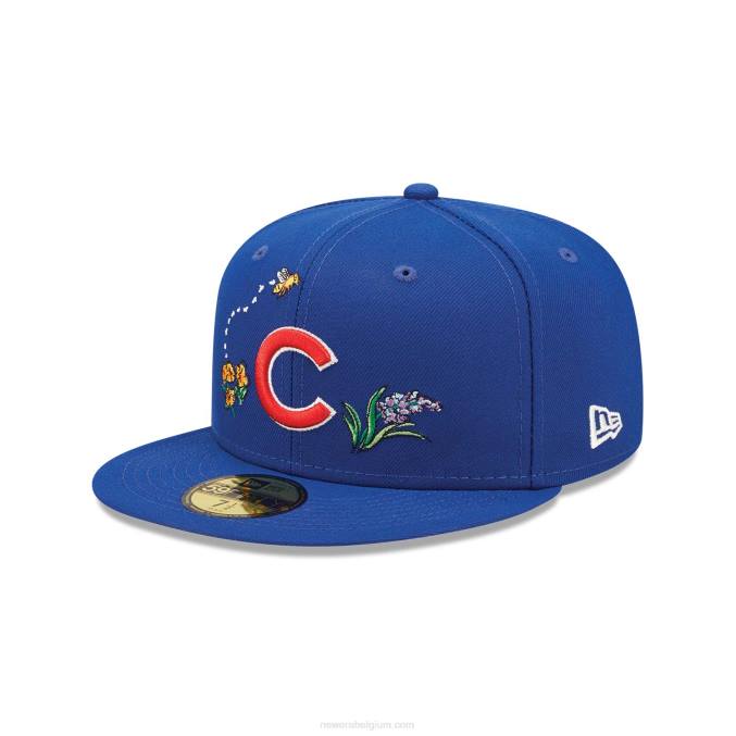 New Era chicago cubs aquarel bloemen blauw 59fifty cap BT241312