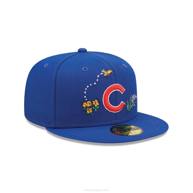 New Era chicago cubs aquarel bloemen blauw 59fifty cap BT241312