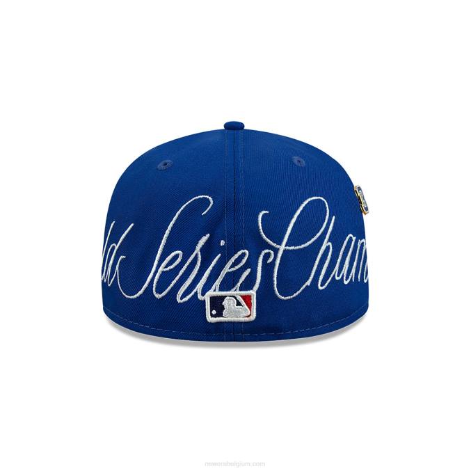 New Era chicago cubs historische champs blauwe 59fifty getailleerde pet BT24398