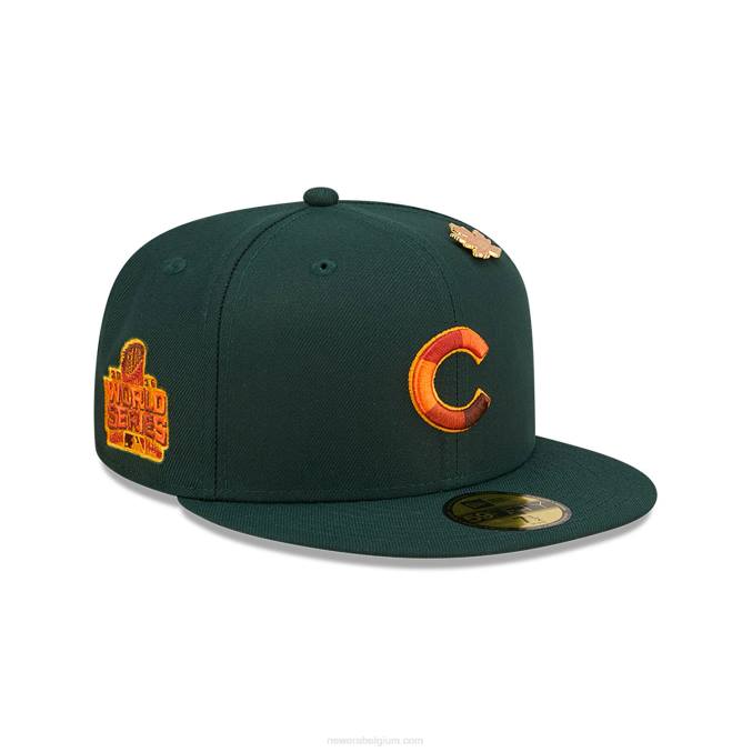 New Era chicago cubs lommerrijke donkergroene 59fifty getailleerde pet BT24657