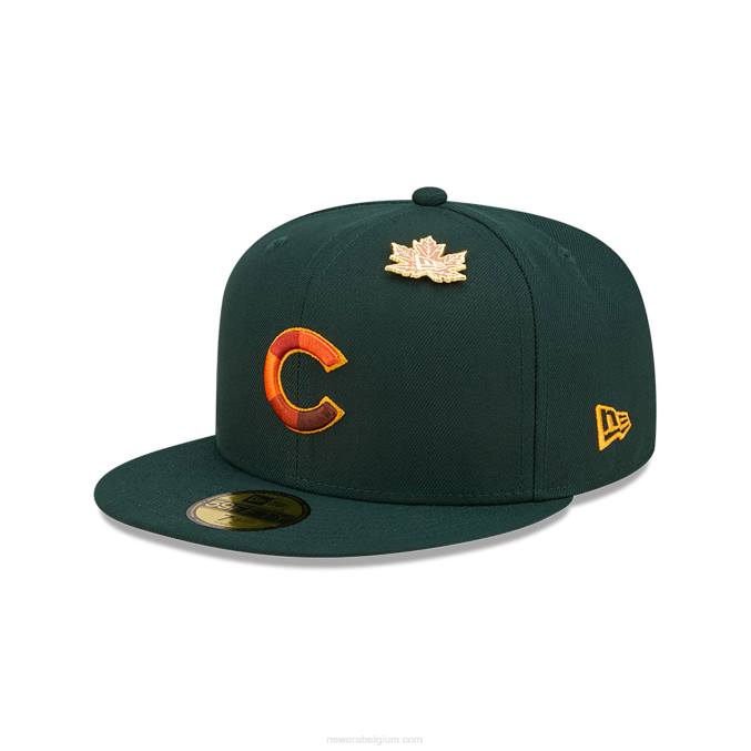New Era chicago cubs lommerrijke donkergroene 59fifty getailleerde pet BT24657