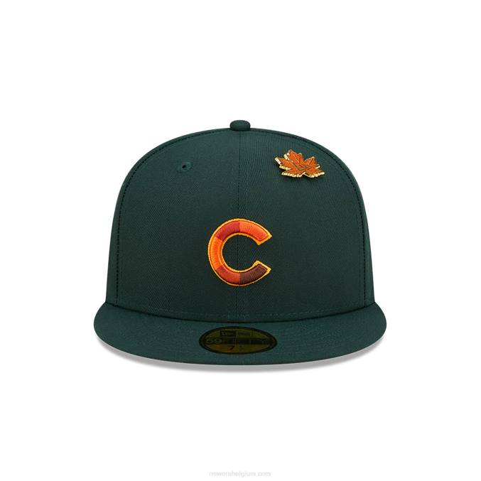 New Era chicago cubs lommerrijke donkergroene 59fifty getailleerde pet BT24657