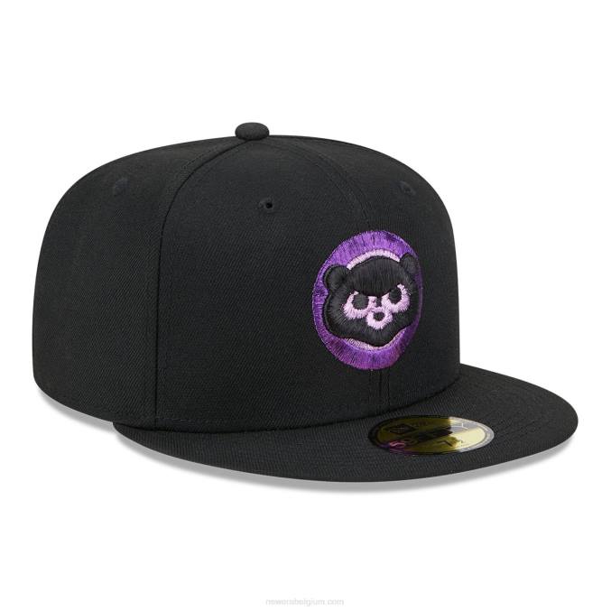 New Era chicago cubs metallic pop zwart 59fifty getailleerde pet BT241390