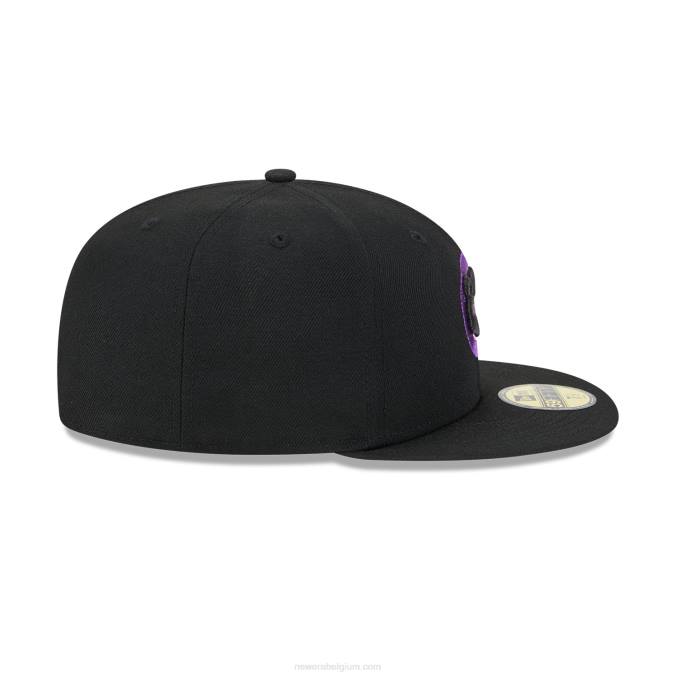 New Era chicago cubs metallic pop zwart 59fifty getailleerde pet BT241390