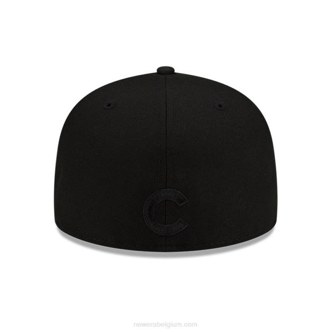 New Era chicago cubs mlb team fire zwarte 59fifty getailleerde pet BT24396