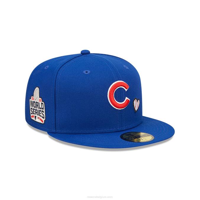 New Era chicago cubs mlb team hartblauw 59fifty getailleerde pet BT241072