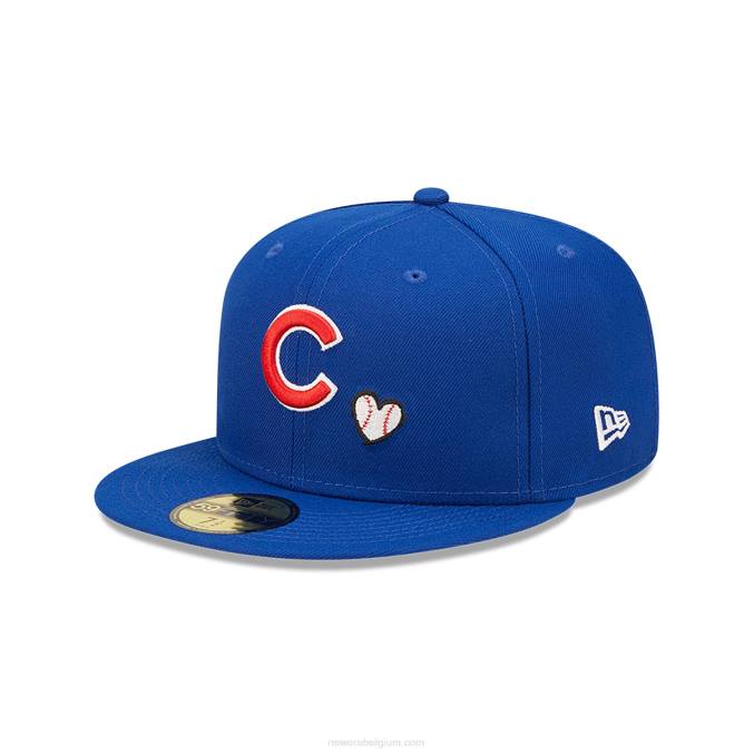 New Era chicago cubs mlb team hartblauw 59fifty getailleerde pet BT241072