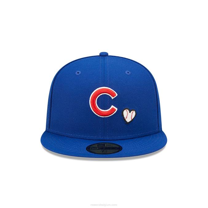 New Era chicago cubs mlb team hartblauw 59fifty getailleerde pet BT241072