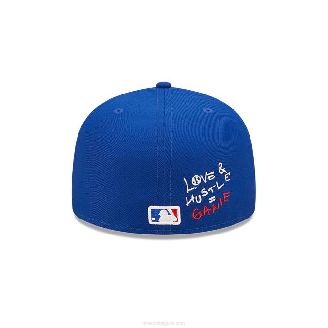New Era chicago cubs mlb team hartblauw 59fifty getailleerde pet BT241072