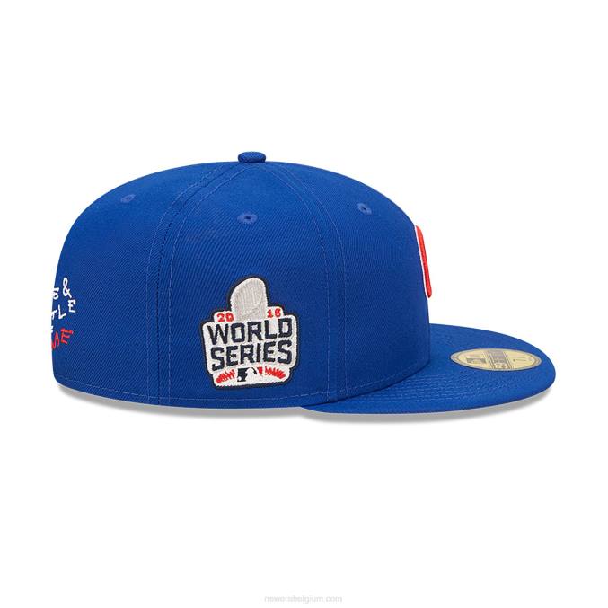 New Era chicago cubs mlb team hartblauw 59fifty getailleerde pet BT241072
