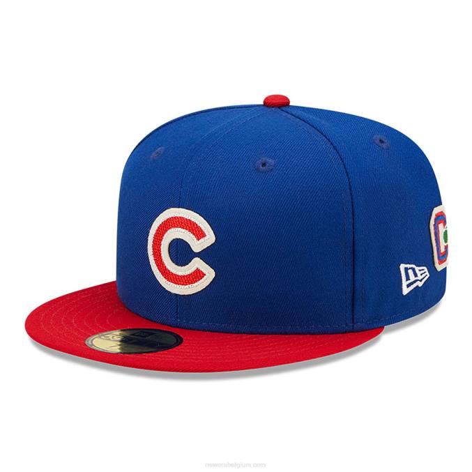 New Era chicago cubs ne letterman blauwe 59fifty getailleerde pet BT24154