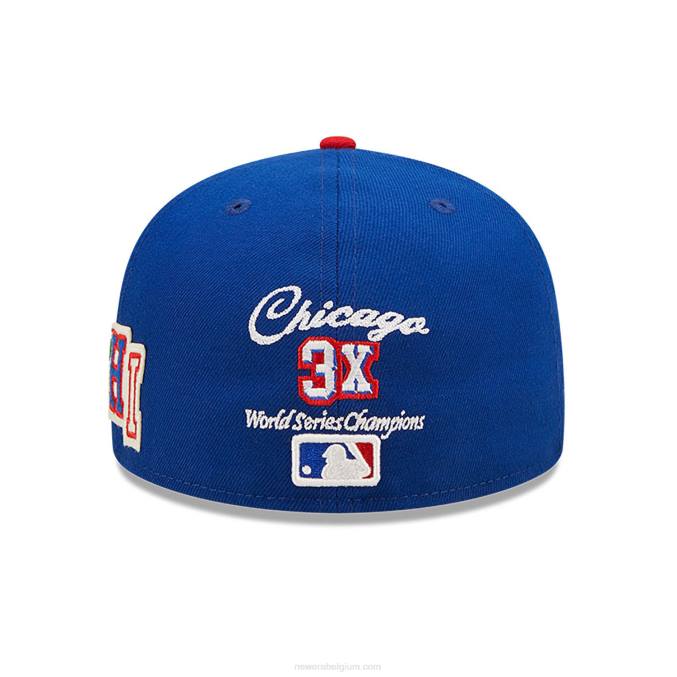 New Era chicago cubs ne letterman blauwe 59fifty getailleerde pet BT24154