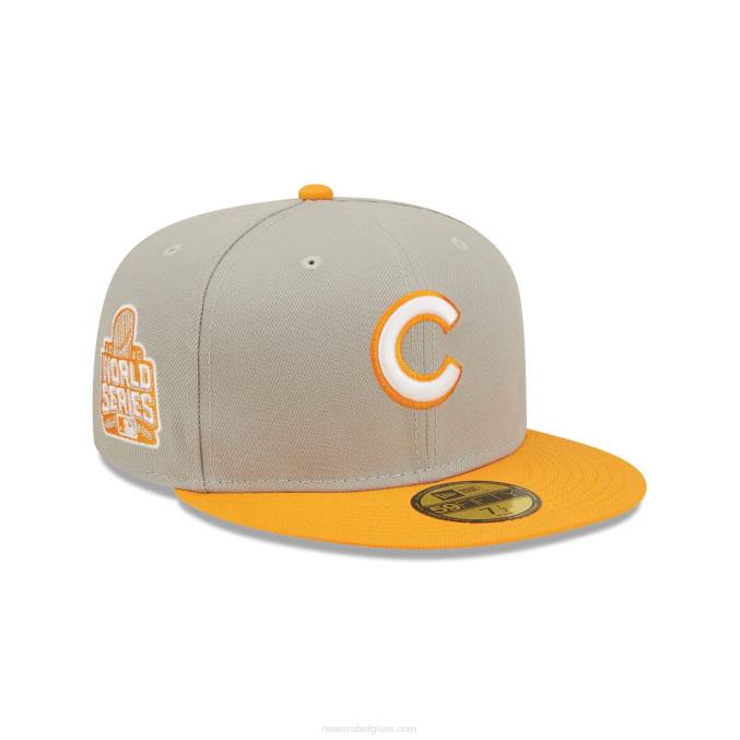 New Era chicago cubs oranje soda grijs 59fifty getailleerde pet BT24750