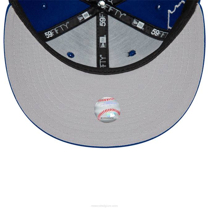 New Era chicago cubs script blauwe 59fifty getailleerde pet BT24565