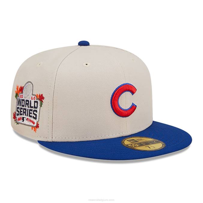 New Era chicago cubs vallen klassieke witte 59fifty getailleerde pet BT24285