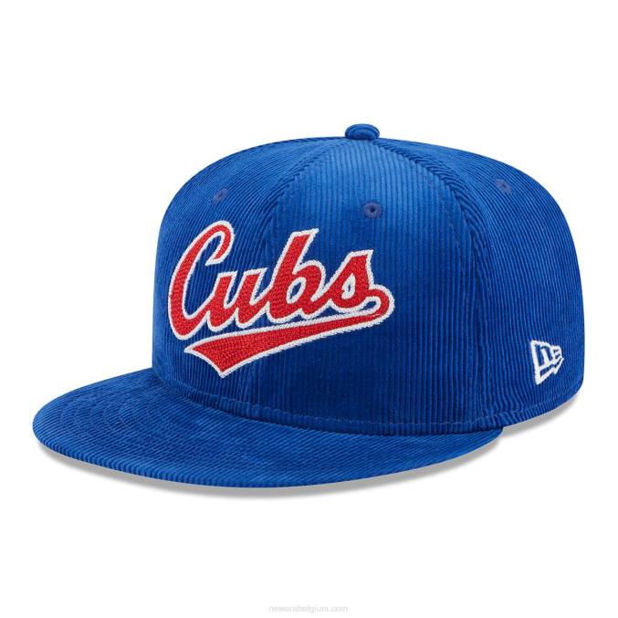 New Era chicago cubs vintage koord blauw 59fifty getailleerde pet BT241341