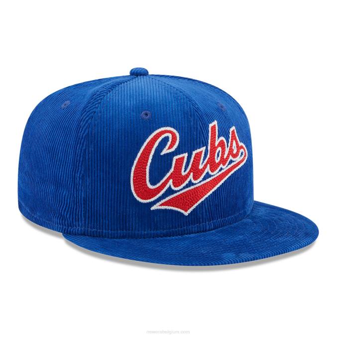 New Era chicago cubs vintage koord blauw 59fifty getailleerde pet BT241341