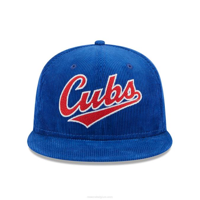 New Era chicago cubs vintage koord blauw 59fifty getailleerde pet BT241341