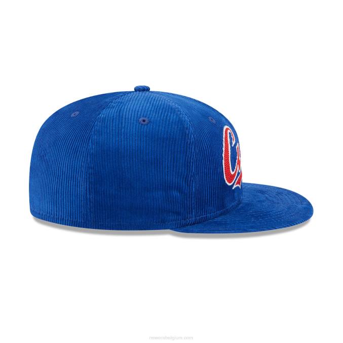 New Era chicago cubs vintage koord blauw 59fifty getailleerde pet BT241341
