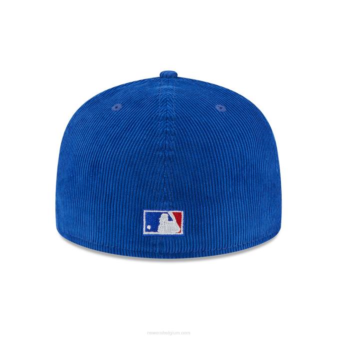 New Era chicago cubs vintage koord blauw 59fifty getailleerde pet BT241341