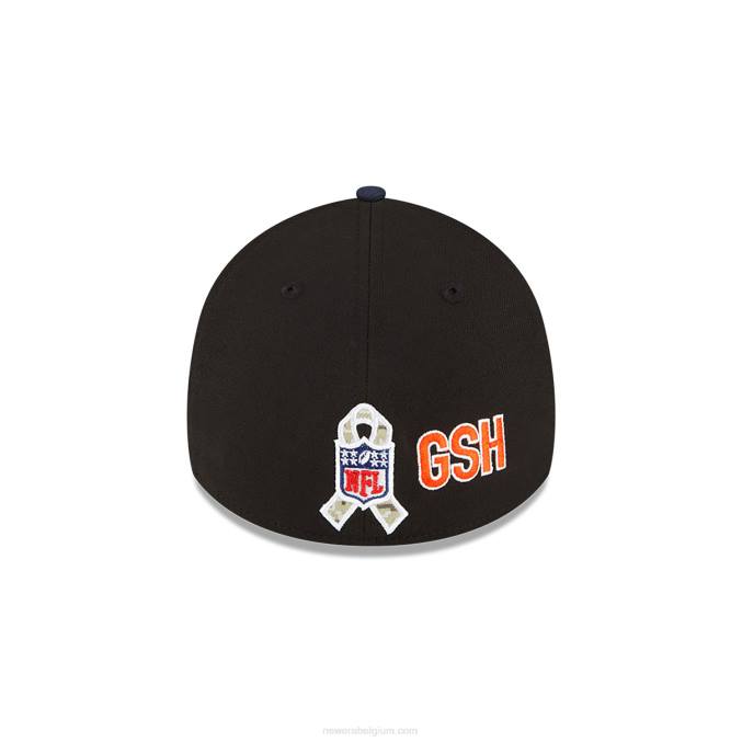 New Era chicago draagt ​​nfl salute to service zwarte 39thirty stretch fit pet BT242172