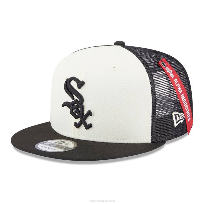 New Era chicago white sox alpha industries x mlb zwarte 9fifty snapback pet BT241822