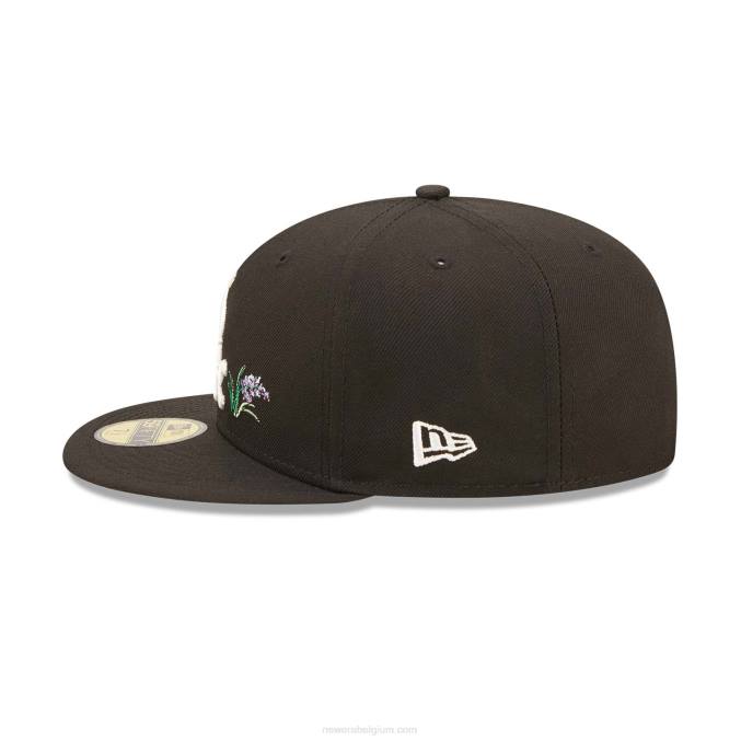 New Era chicago white sox aquarel bloemen zwart 59fifty cap BT24776