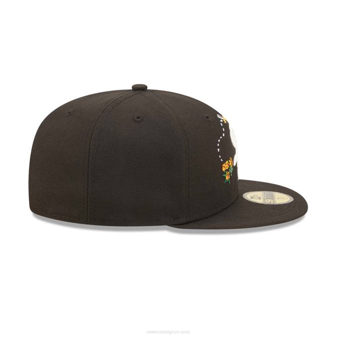New Era chicago white sox aquarel bloemen zwart 59fifty cap BT24776