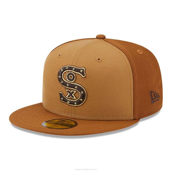 New Era chicago white sox driekleurige bruine 59fifty getailleerde pet BT241282