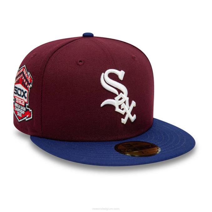 New Era chicago white sox herfstkleuren contrast vizier donkerrood 59fifty fitted cap BT24579