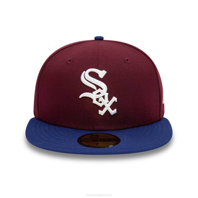 New Era chicago white sox herfstkleuren contrast vizier donkerrood 59fifty fitted cap BT24579