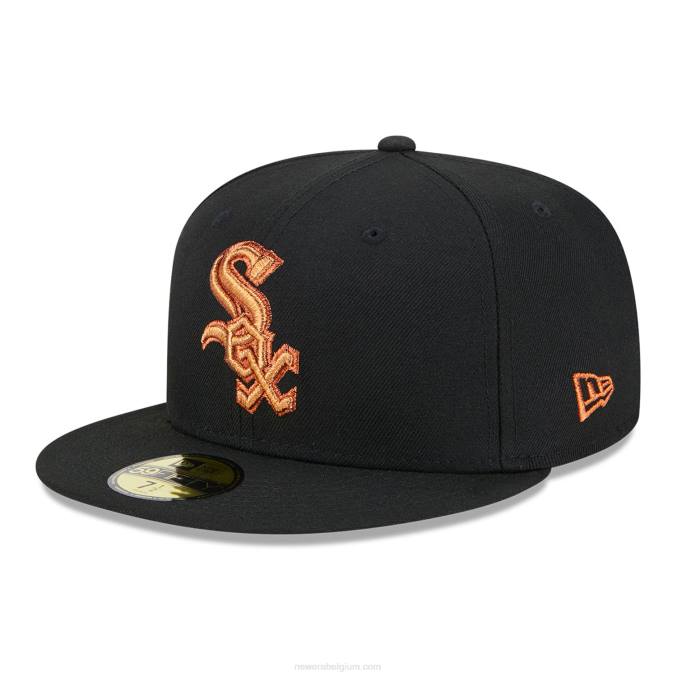 New Era chicago white sox metallic pop zwart 59fifty getailleerde pet BT244