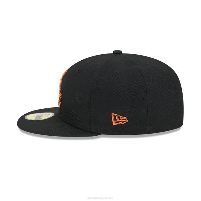 New Era chicago white sox metallic pop zwart 59fifty getailleerde pet BT244