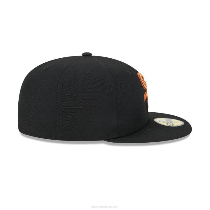 New Era chicago white sox metallic pop zwart 59fifty getailleerde pet BT244