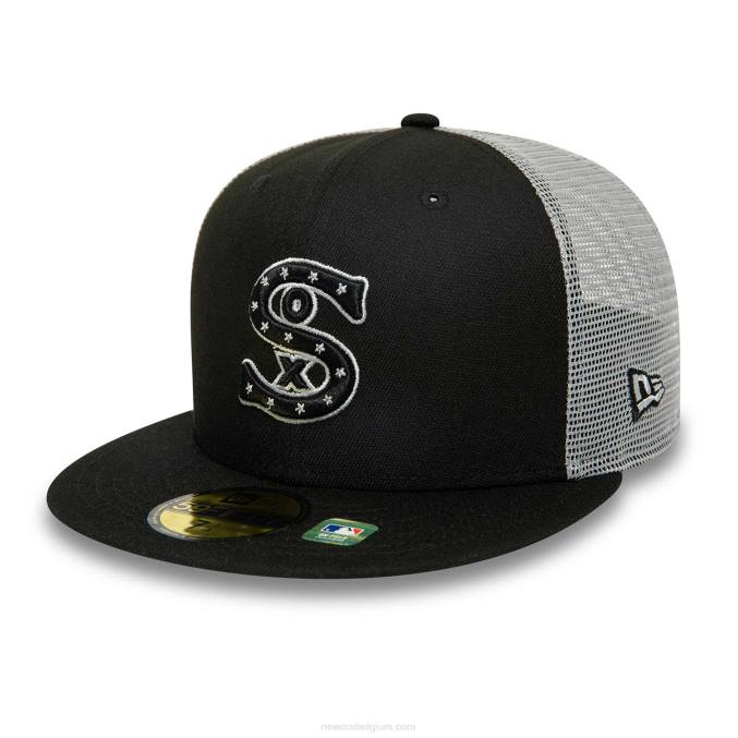New Era chicago white sox mlb batting practice zwarte 59fifty getailleerde pet BT241280