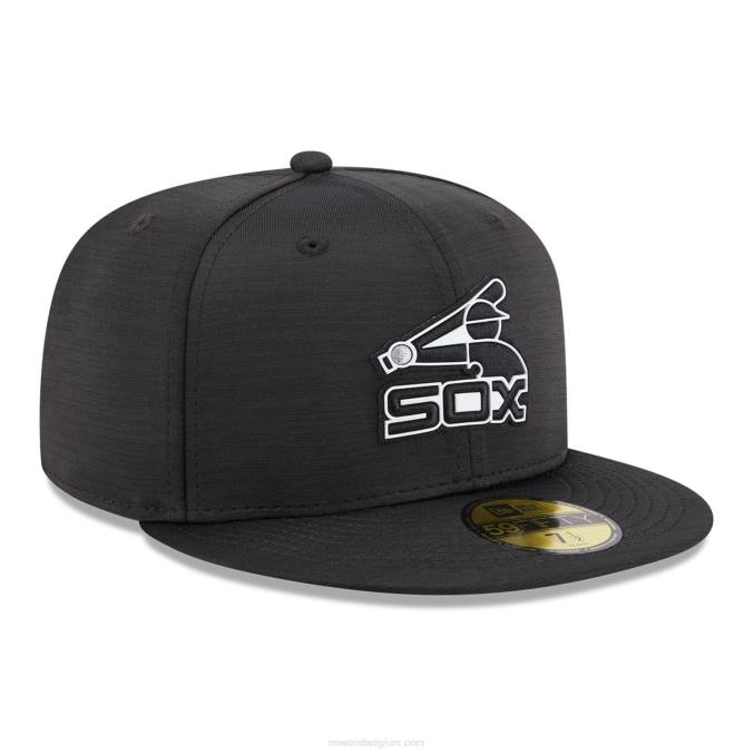 New Era chicago white sox mlb clubhouse zwart 59fifty getailleerde pet BT24320