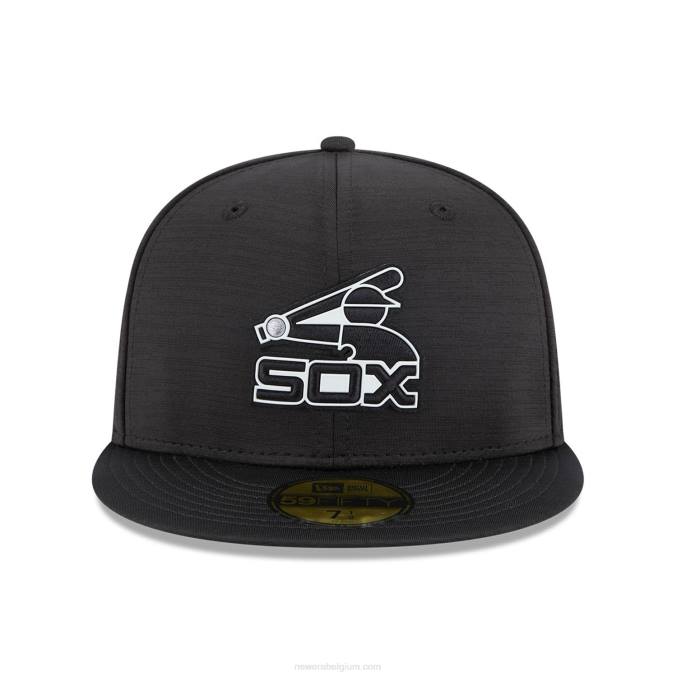 New Era chicago white sox mlb clubhouse zwart 59fifty getailleerde pet BT24320