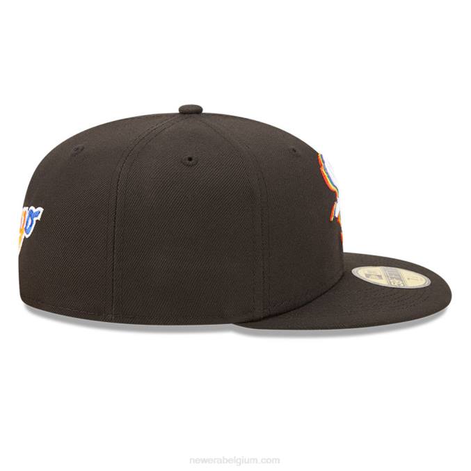 New Era chicago white sox mlb prismatisch zwart 59fifty getailleerde pet BT24117