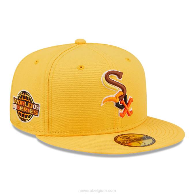 New Era chicago white sox mlb vlindergele 59fifty getailleerde pet BT24797