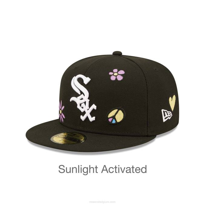 New Era chicago white sox mlb zonlicht pop zwart 59fifty pet BT241204