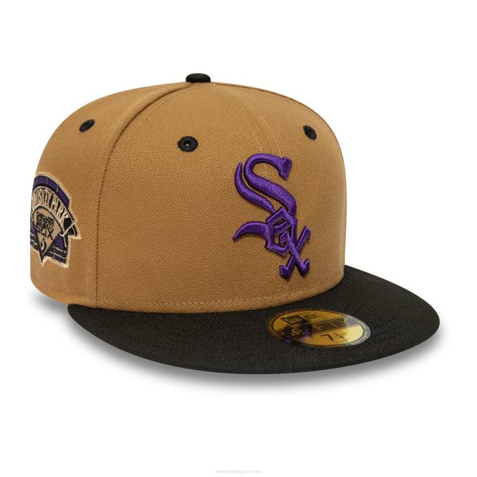 New Era chicago white sox paarse tarwe 59fifty getailleerde pet BT24140
