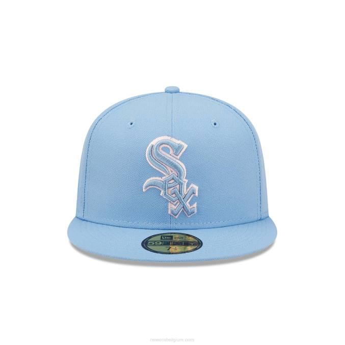 New Era chicago white sox pastelblauw 59fifty getailleerde pet BT241362