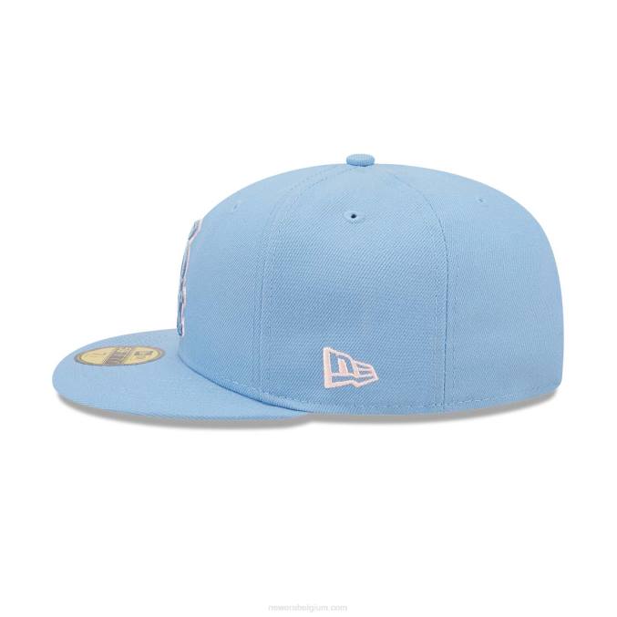 New Era chicago white sox pastelblauw 59fifty getailleerde pet BT241362